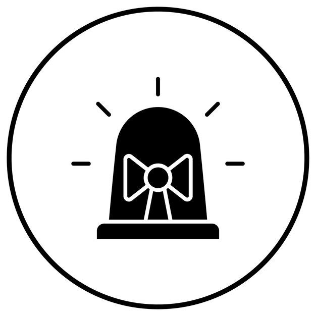 El icono del vector de la sirena se puede utilizar para el conjunto de iconos de protección y seguridad