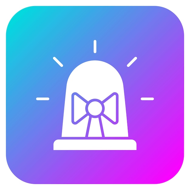 El icono del vector de la sirena se puede utilizar para el conjunto de iconos de protección y seguridad