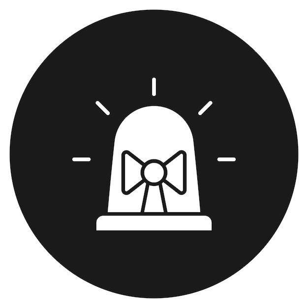 El icono del vector de la sirena se puede utilizar para el conjunto de iconos de protección y seguridad