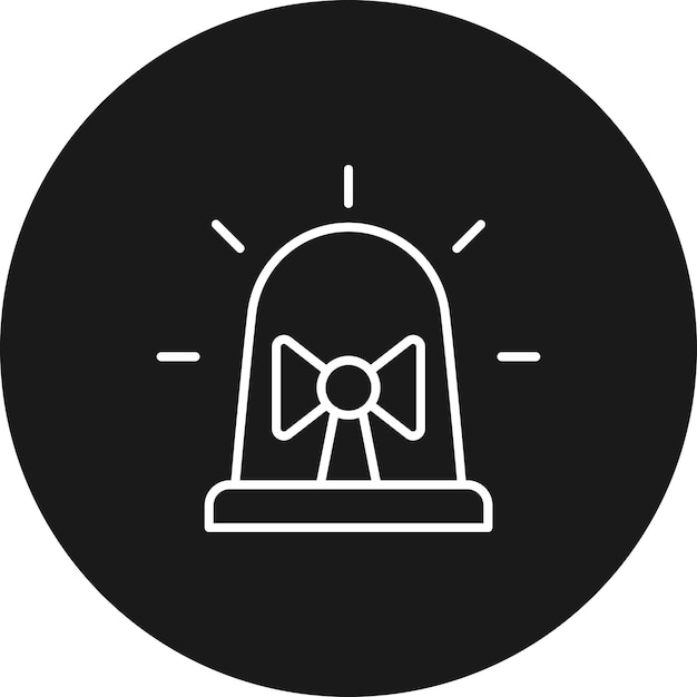 El icono del vector de la sirena se puede utilizar para el conjunto de iconos de protección y seguridad