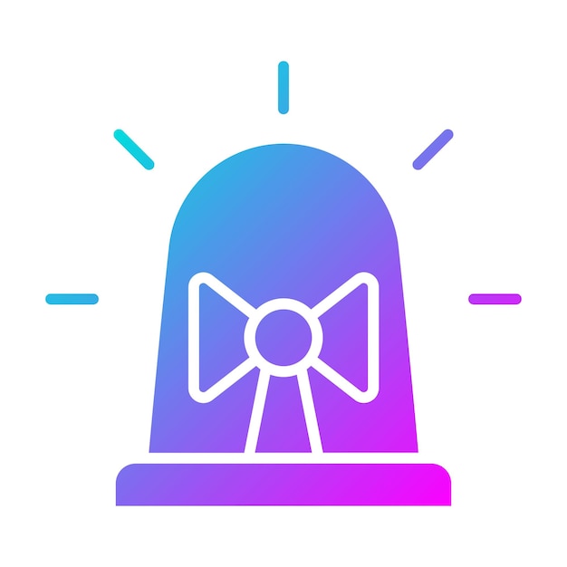 El icono del vector de la sirena se puede utilizar para el conjunto de iconos de protección y seguridad