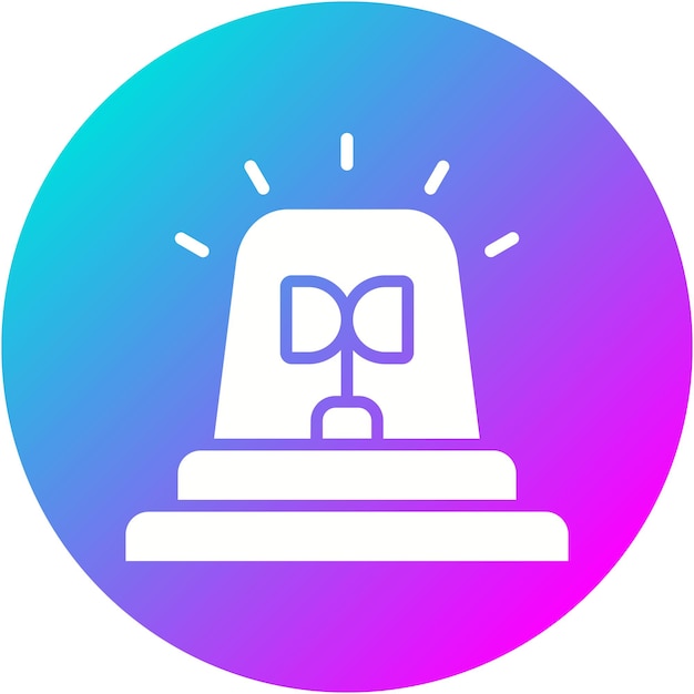 El icono del vector de la sirena se puede utilizar para el conjunto de iconos de los servicios de emergencia