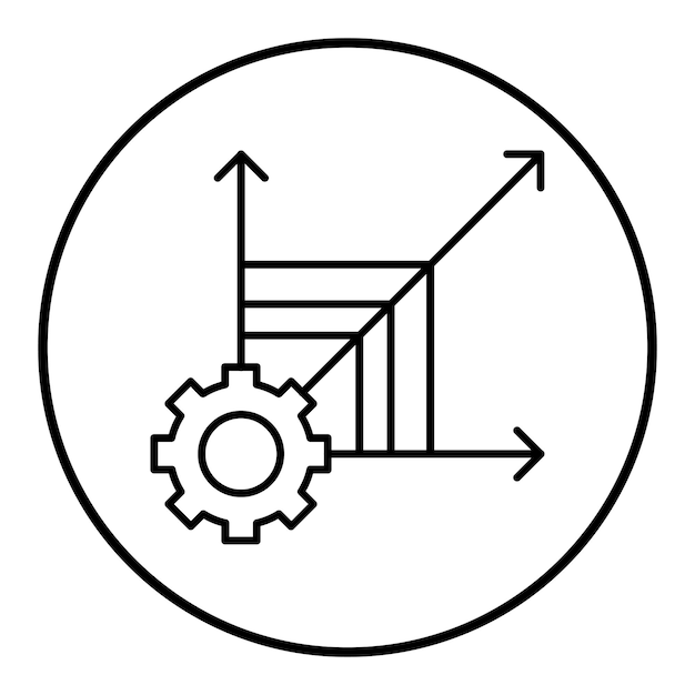 El icono del vector del sistema escalable se puede utilizar para el conjunto de iconos de análisis de datos