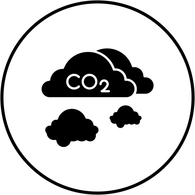 El icono del vector de smog se puede usar para el conjunto de iconos de desastres naturales
