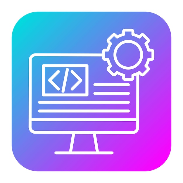 El icono del vector de software se puede utilizar para el conjunto de iconos sin código