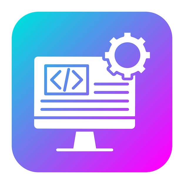 El icono del vector de software se puede utilizar para el conjunto de iconos sin código