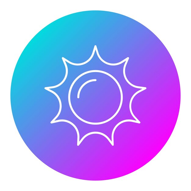 El icono del vector del sol se puede usar para el conjunto de iconos del desierto