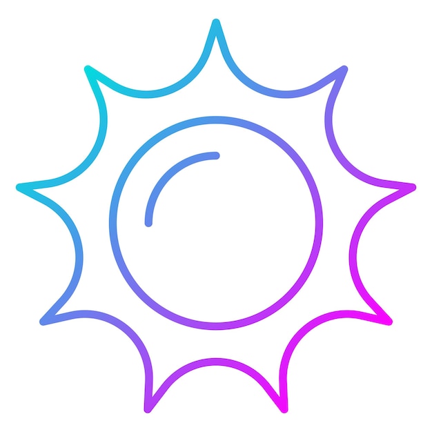 El icono del vector del sol se puede usar para el conjunto de iconos del desierto