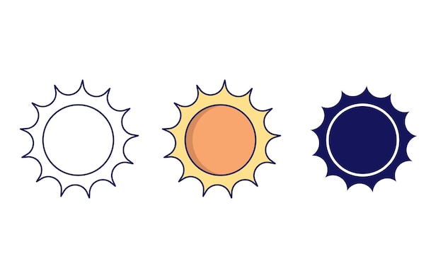 Icono del vector del sol