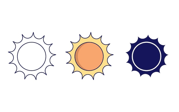 Icono de vector de sol