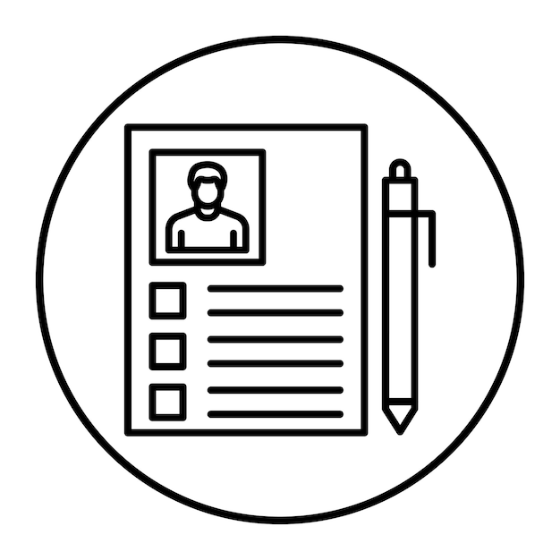 El icono del vector de solicitud de empleo puede utilizarse para el conjunto de iconos de búsqueda de empleo