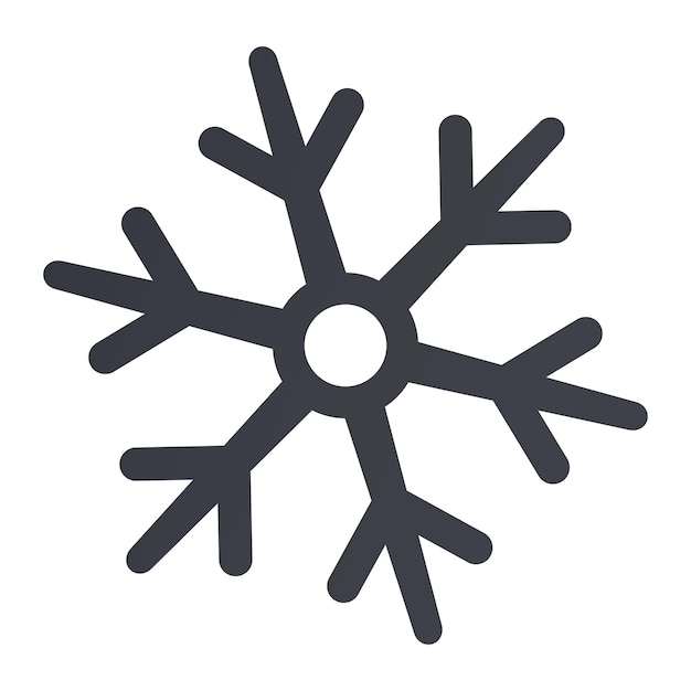 Icono Vector Solo Silueta Negra Decoración Abstracta Símbolo Copo Nieve