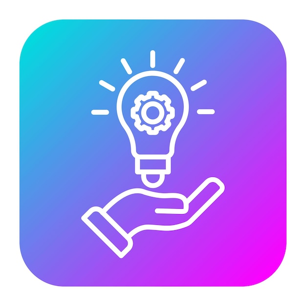El icono del vector de solución creativa se puede utilizar para el conjunto de iconos de negocios y finanzas