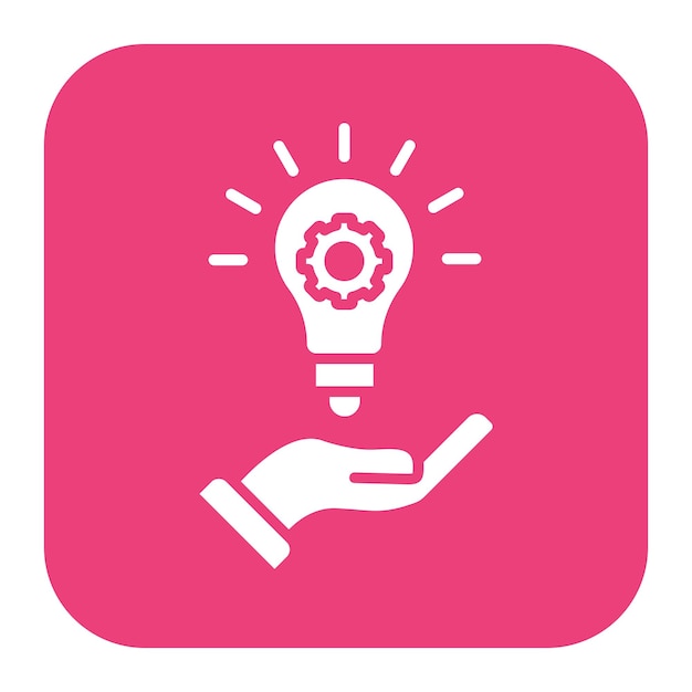 El icono del vector de solución creativa se puede utilizar para el conjunto de iconos de negocios y finanzas