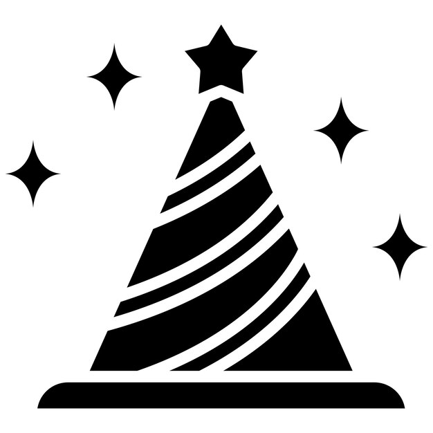 El icono del vector del sombrero de la fiesta se puede usar para el conjunto de iconos de Festa Junina