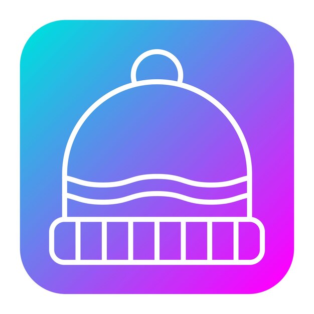 El icono del vector de sombrero de invierno se puede usar para el conjunto de iconos de invierno