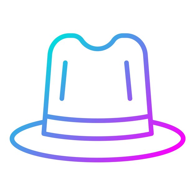 El icono del vector del sombrero de playa se puede usar para el conjunto de iconos de la línea costera