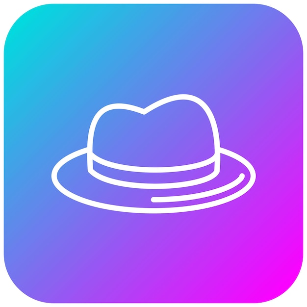 El icono del vector del sombrero se puede usar para el conjunto de iconos de trekking
