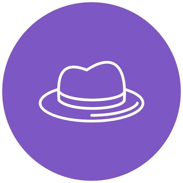 El icono del vector del sombrero se puede usar para el conjunto de iconos de trekking