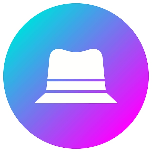 El icono del vector del sombrero se puede usar para el conjunto de iconos de verano