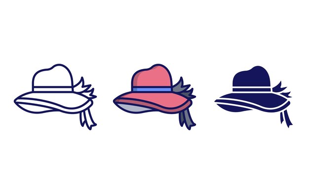 Icono de vector de sombrero