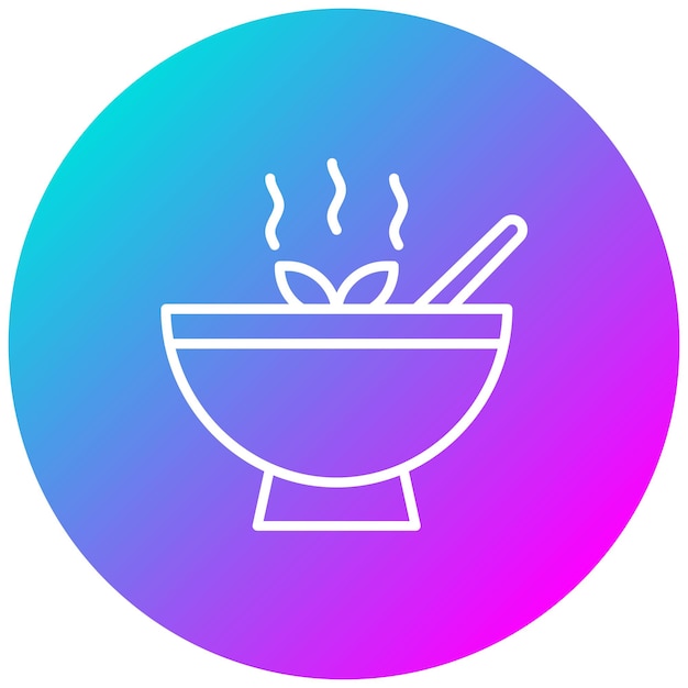 El icono del vector de sopa se puede usar para el conjunto de iconos de nutrición