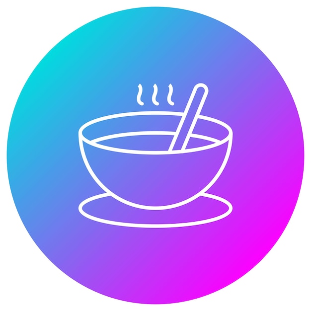 El icono del vector de sopa se puede usar para el conjunto de iconos de otoño