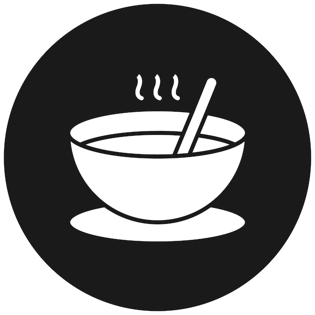 El icono del vector de sopa se puede usar para el conjunto de iconos de otoño