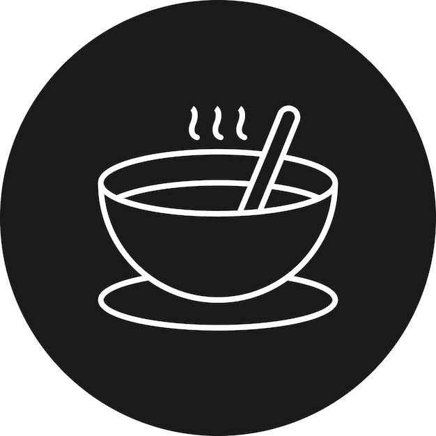 El icono del vector de sopa se puede usar para el conjunto de iconos de otoño