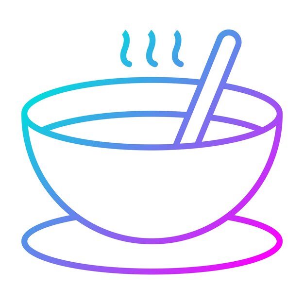 El icono del vector de sopa se puede usar para el conjunto de iconos de otoño