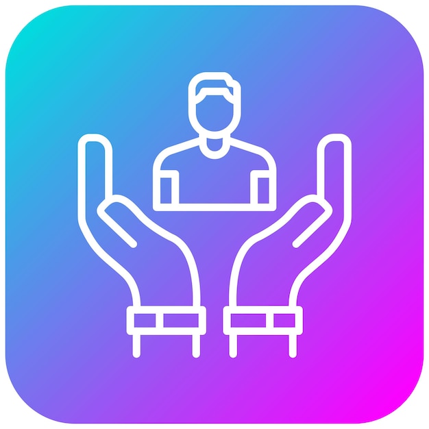 El icono del vector de soporte se puede usar para el conjunto de iconos de Amistad