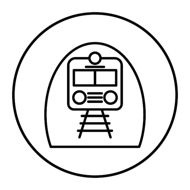 El icono del vector subterráneo se puede utilizar para el conjunto de iconos del ferrocarril