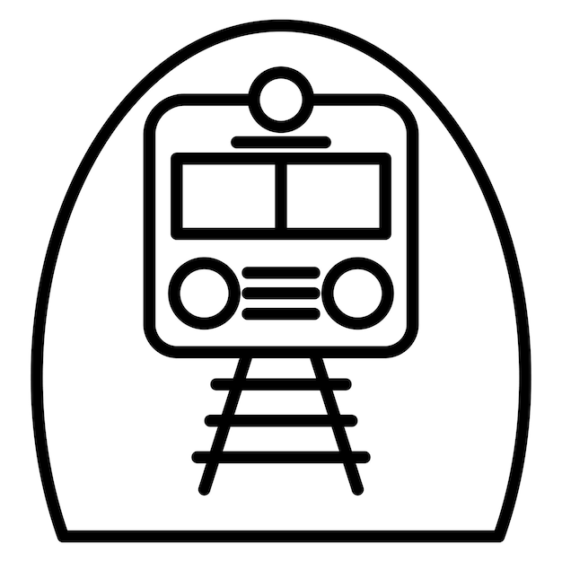 El icono del vector subterráneo se puede utilizar para el conjunto de iconos del ferrocarril