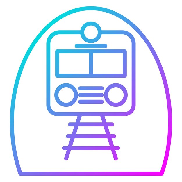 El icono del vector subterráneo se puede utilizar para el conjunto de iconos del ferrocarril