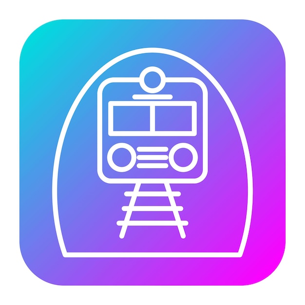 El icono del vector subterráneo se puede utilizar para el conjunto de iconos del ferrocarril