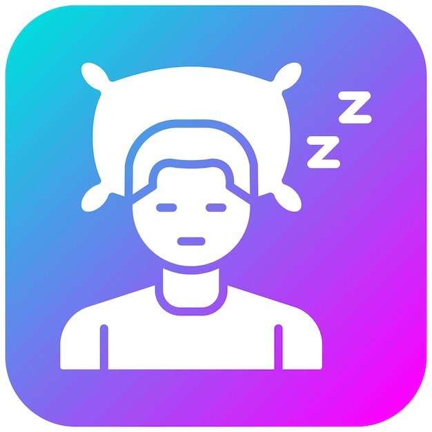El icono del vector de sueño se puede usar para el conjunto de iconos de la aplicación de entrenamiento