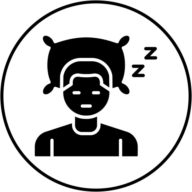 El icono del vector de sueño se puede usar para el conjunto de iconos de la aplicación de entrenamiento