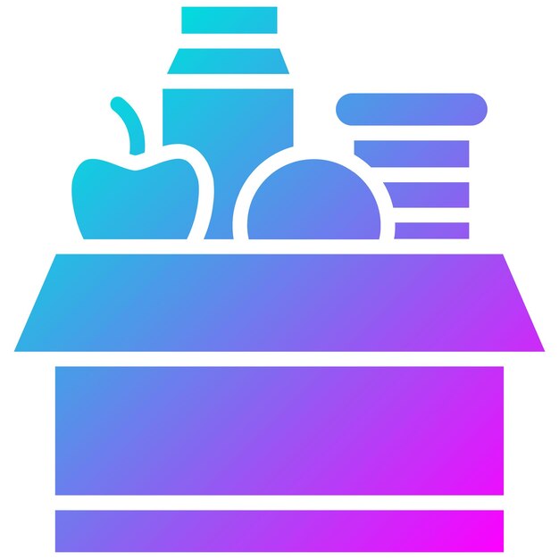 El icono del vector de suministros se puede usar para el conjunto de iconos de desastres naturales