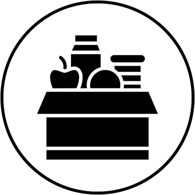 El icono del vector de suministros se puede usar para el conjunto de iconos de desastres naturales