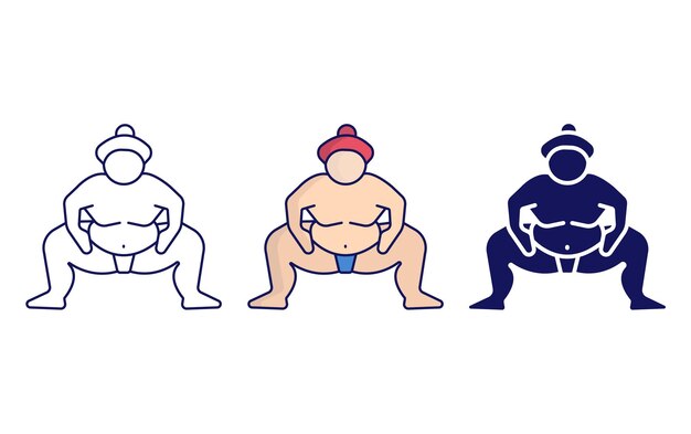 Icono de vector de sumo