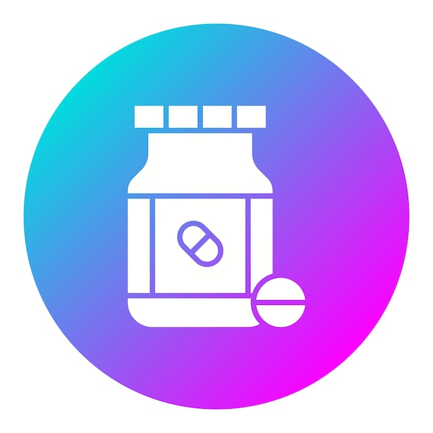 El icono del vector de suplementos se puede utilizar para el conjunto de iconos de control de salud