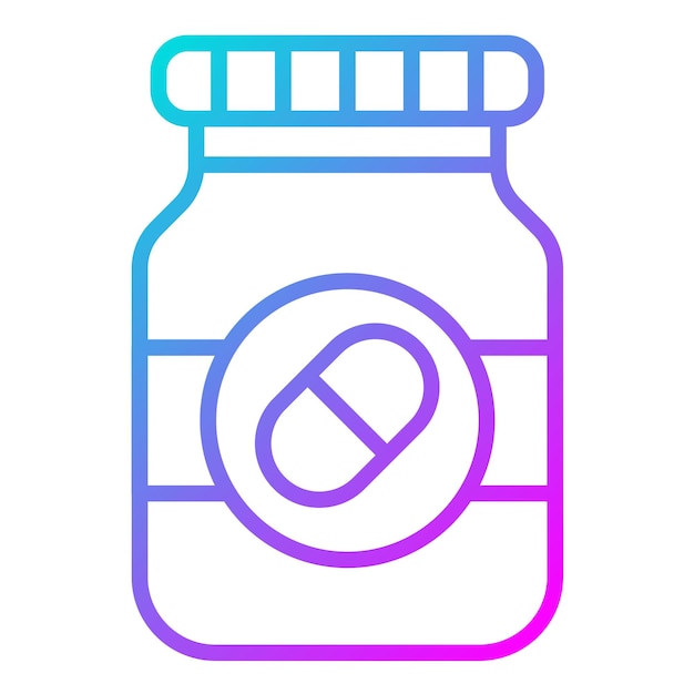 El icono del vector de suplementos se puede utilizar para el conjunto de iconos de nutrición
