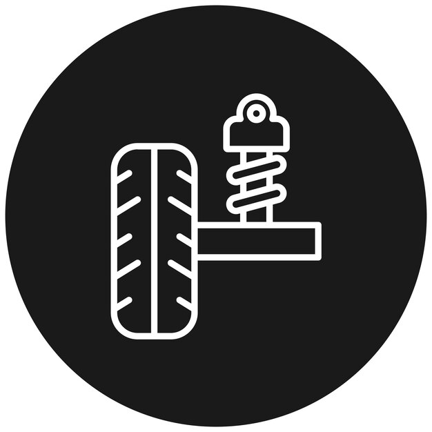 El icono del vector de suspensión se puede usar para el conjunto de iconos de Auto Racing