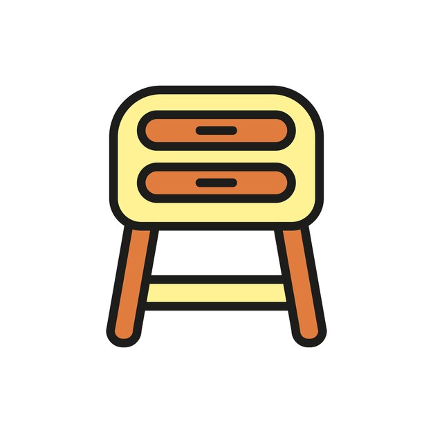 Icono del vector de la tabla lateral