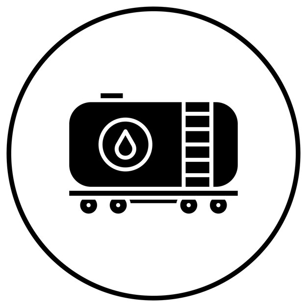 El icono del vector del tanque de aceite se puede utilizar para el conjunto de iconos de la industria de la gasolina