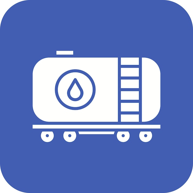 El icono del vector del tanque de aceite se puede utilizar para el conjunto de iconos de la industria de la gasolina