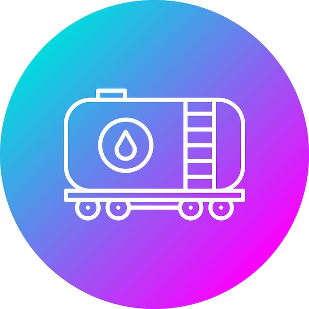El icono del vector del tanque de aceite se puede utilizar para el conjunto de iconos de la industria de la gasolina