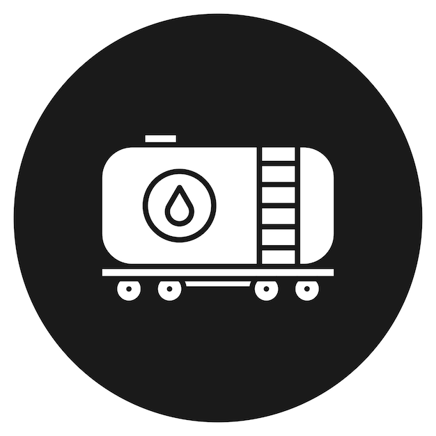 El icono del vector del tanque de aceite se puede utilizar para el conjunto de iconos de la industria de la gasolina