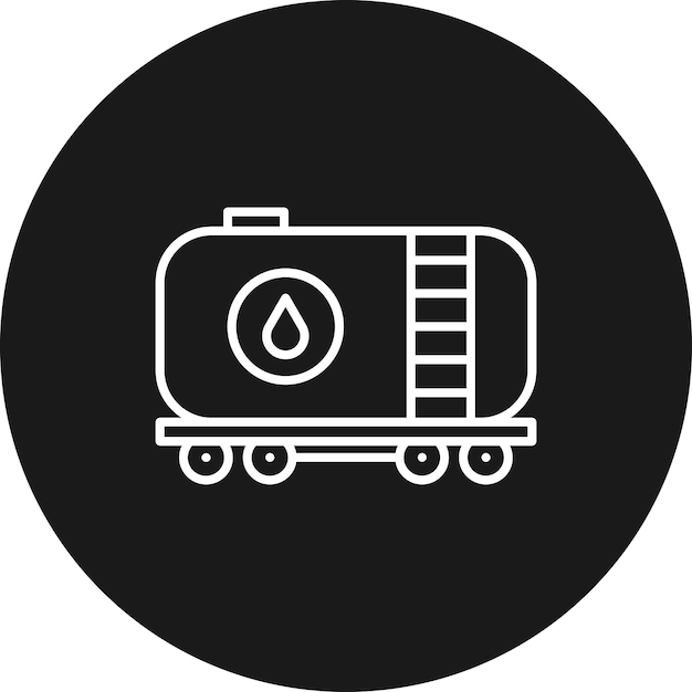 El icono del vector del tanque de aceite se puede utilizar para el conjunto de iconos de la industria de la gasolina