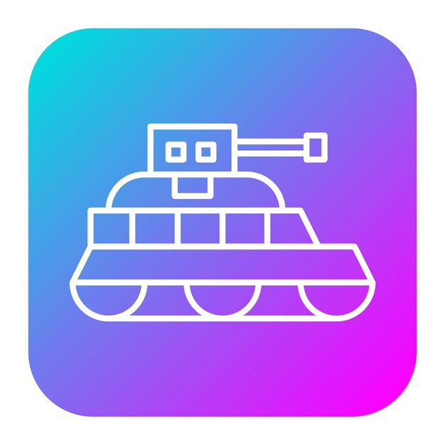 El icono del vector del tanque del ejército se puede usar para el conjunto de iconos militares